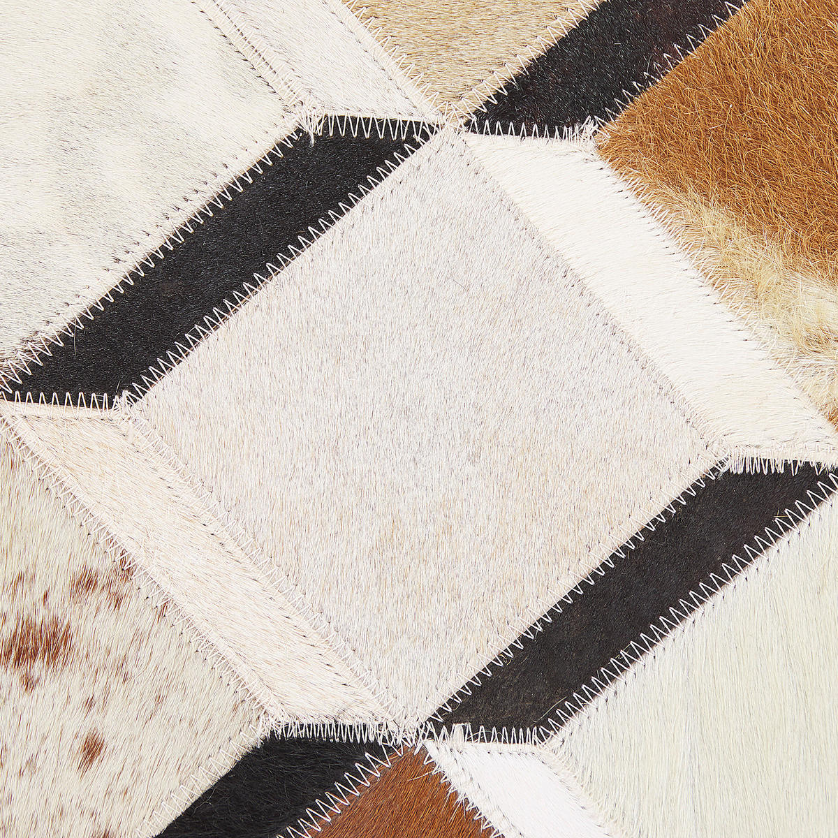 PATCHWORK-TEPPICH Serinova 230/160 cm - Braun, Fell (160/230cm) - Beliani