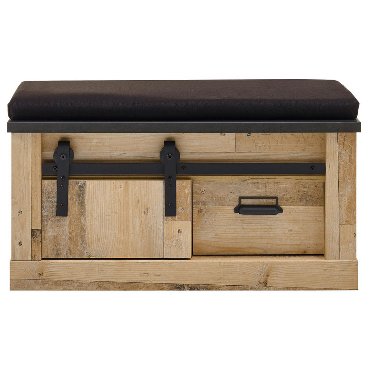 KOMMODE Shelton-61 - Braun, Holzwerkstoff (93/51/43cm) - Lomado