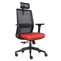 BÜROSTUHL Napoli Deluxe 4D - NEN-EN 1335 - Rot - Rot/Schwarz, Textil (70/118/62cm) - Sedero