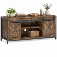 TV-LOWBOARD aus Sperrholz 120x40x54 cm Braun im Industrial-Stil mit Schiebetüren und Kabelmanagement - Braun, Holzwerkstoff (120/54/40cm) - IVMEU