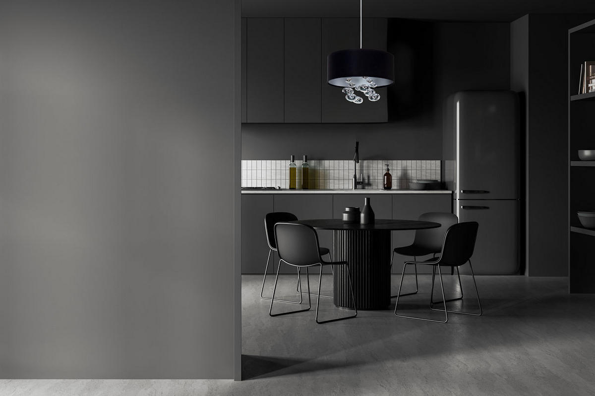 HÄNGELEUCHTE Schwarz 40/96 cm - Silberfarben/Schwarz, Kunststoff (40/1/96cm) - ONZENO