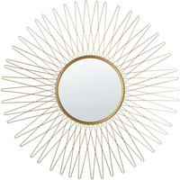 WANDSPIEGEL gold Sonnenform 70 cm Saumur - Goldfarben, Metall (70/4/70cm) - Beliani