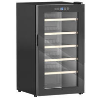 WEINKÜHLSCHRANK für 41 Weinflaschen, 91 Liter Kapazität, LED-Anzeige, Schwarz - Schwarz, Metall (45.1/79.8/53.8cm) - HOMCOM