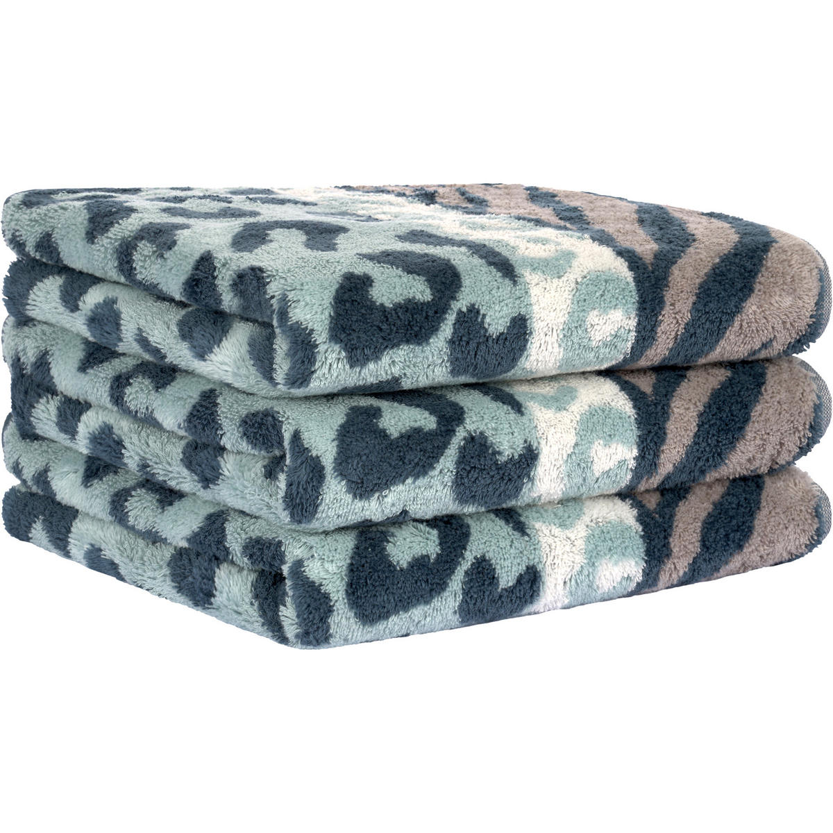 HANDTÜCHER NOBLESSE ANIMAL 1090 EMERALD/TEAL - 44 - Grün, Textil (80/150cm) - Cawö