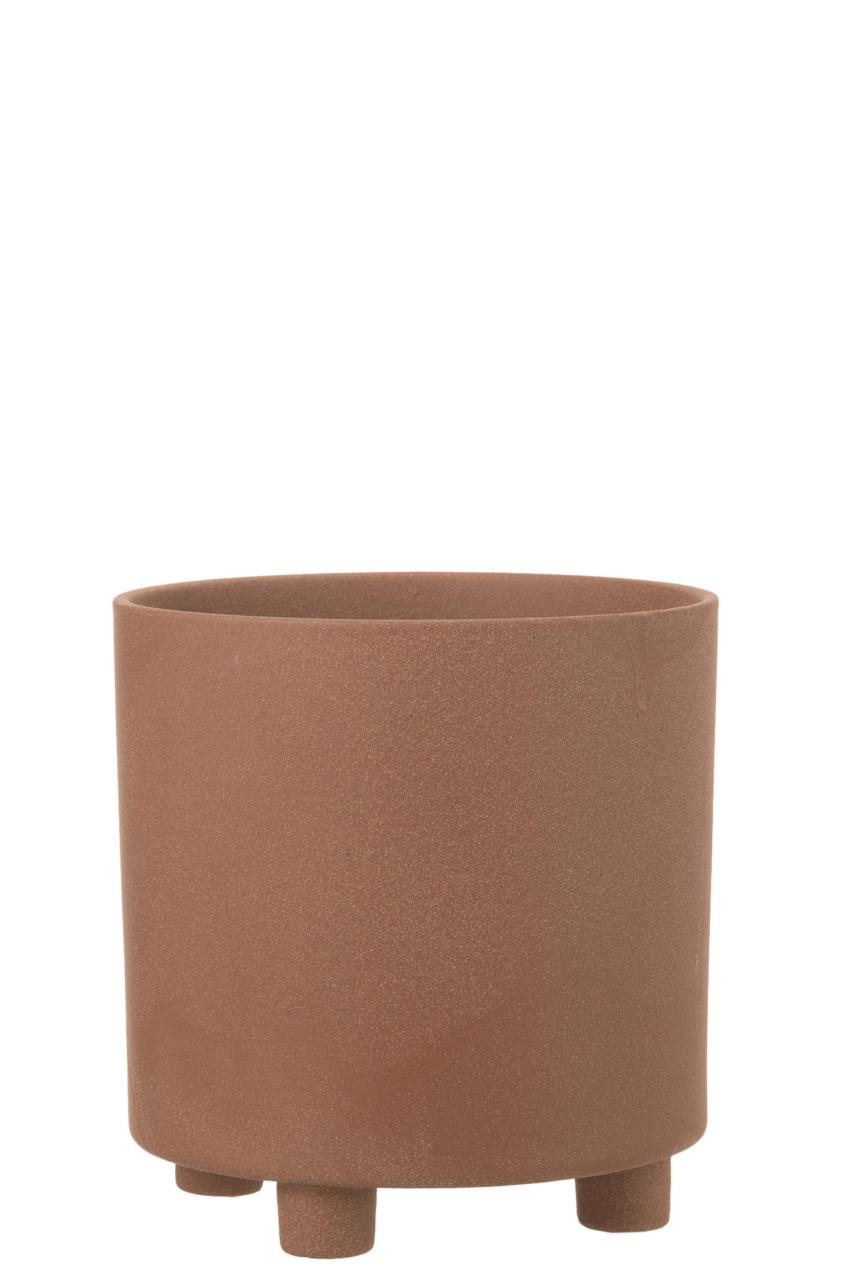 BLUMENTOPF THIBAULT - Töpferei - Braun - L - Ø 26,5 cm - Braun, Keramik (26.5/27.5cm) - J-Line