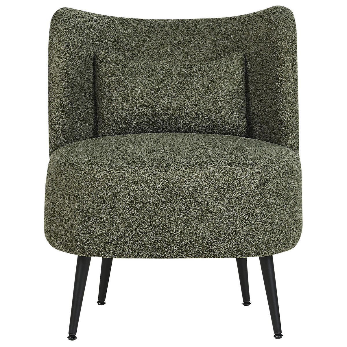 SESSEL BOUCLE Grün Otsby - Grün, Holz/Textil (60/76/55cm) - Beliani