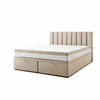 BOXSPRINGBETT BOND - Bett mit Matratze und Bettkasten - mit gestepptes Kopfteil - Beige - 180x200 cm - Beige, Textil (180/200cm) - Trada