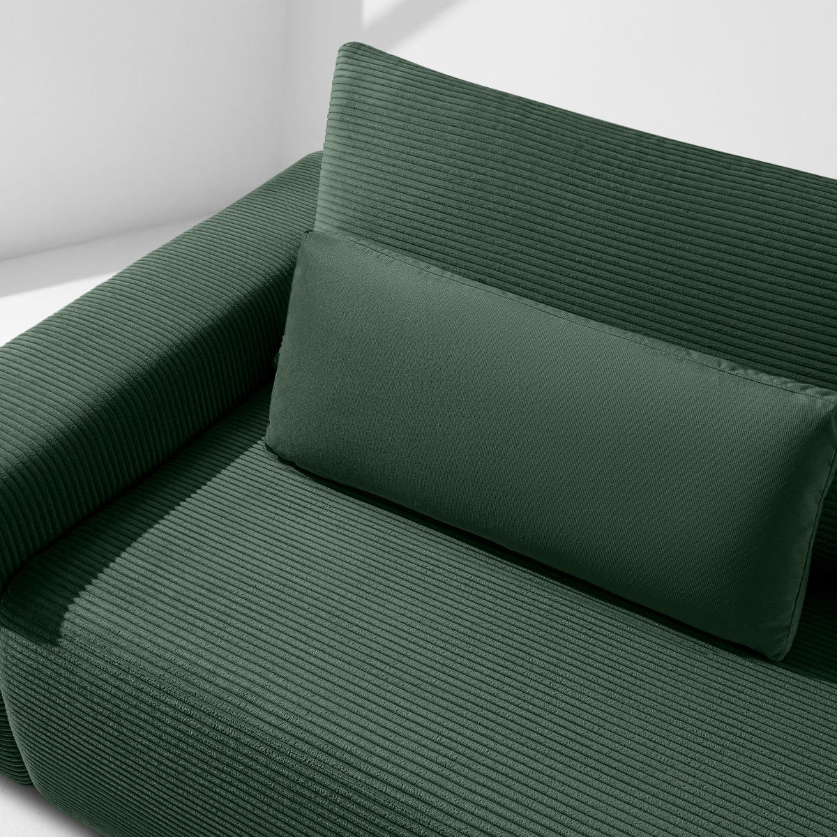 3-SITZER SCHLAFSOFA MOLLIS, Corduroy, Dunkelgrün - Dunkelgrün, Holz/Holzwerkstoff (250/93/108cm) - KONSIMO®
