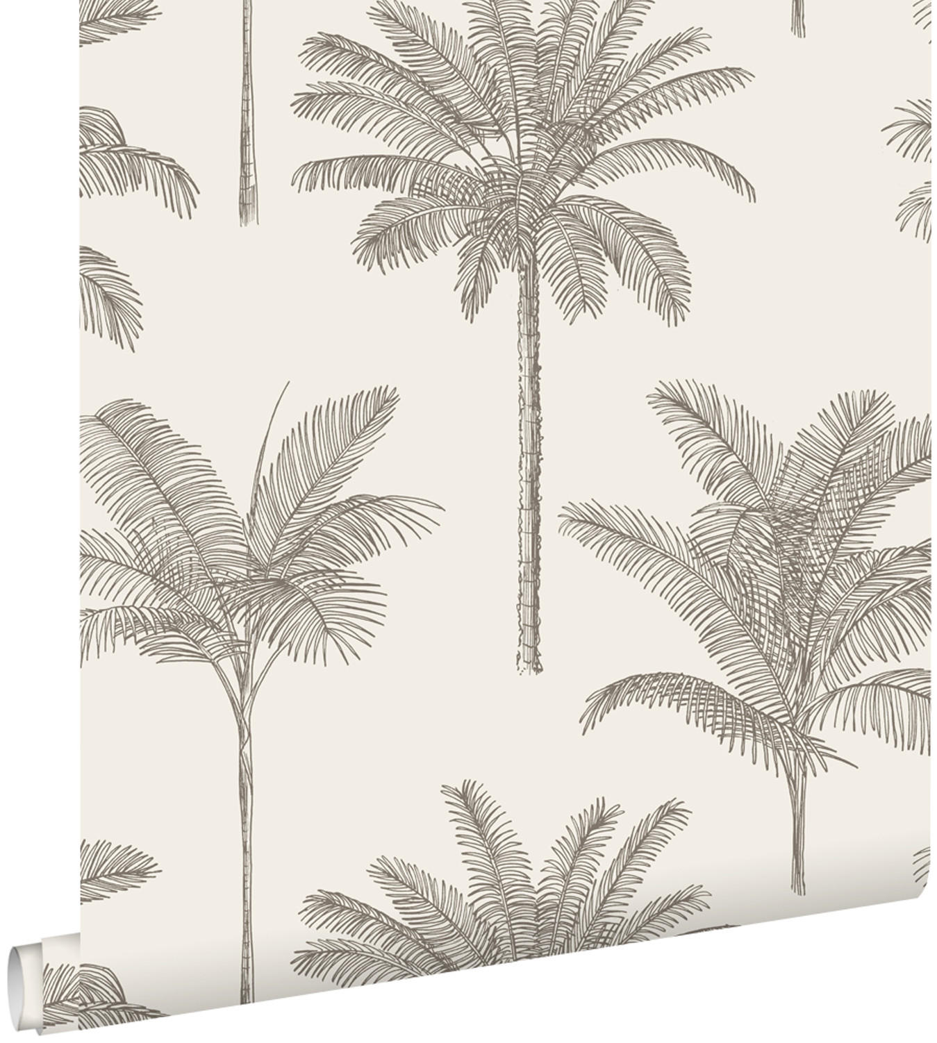 TAPETE Palmen 53 cm x 10.05 m - Beige, Papier (53/1000cm) - ESTAhome