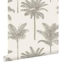 TAPETE Palmen 53 cm x 10.05 m - Beige, Papier (53/1000cm) - ESTAhome