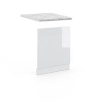 FRONTBLENDE Fame-Line Weiß Hochglanz 60 cm, AP Marmor - Weiß Hochglanz/Weiß, Holzwerkstoff (60/67.4/1.6cm) - Vicco