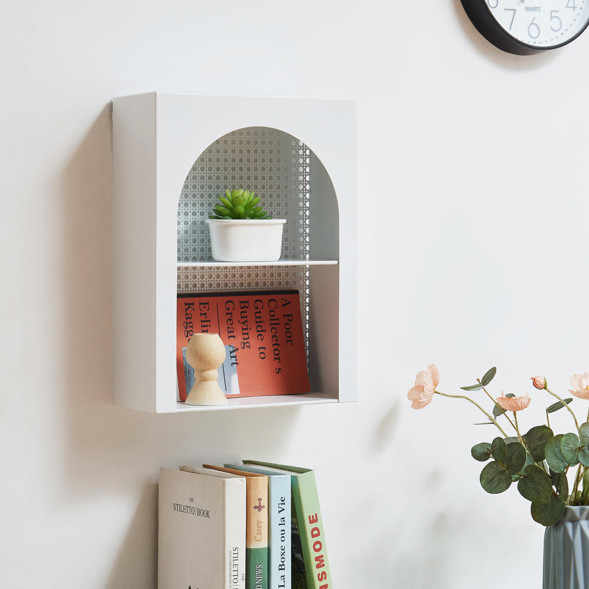 WANDREGAL Jäller I. - Weiß, Metall (30/40/13cm) - [en.casa]