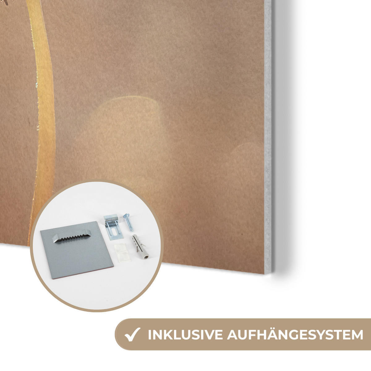 AKUSTIKPANEEL Löwenzahn - Beige - Natur - Blume 60x80 cm - Hellbraun, Textil (60/0.9/80cm) - MuchoWow