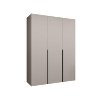 DREHTÜRENSCHRANK 202/150/52 3-türig - Kaschmir/Schwarz, Holz (150/202/52cm) - Abiks Möbel