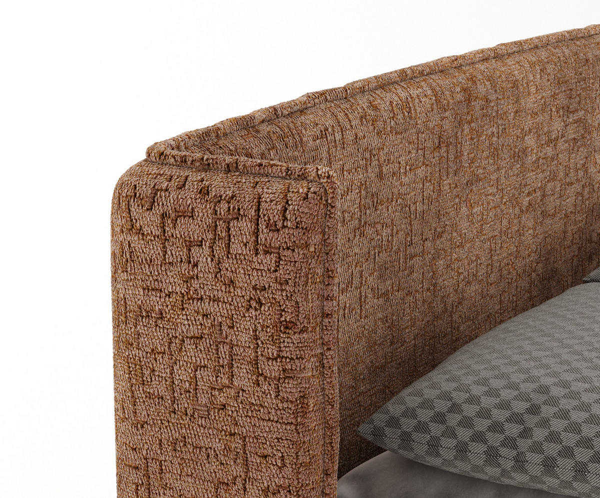 BOXBETT Passion Kupfer 140/200 cm mit Matratze und Topper - Schwarz/Kupferfarben, Holz/Holzwerkstoff (140/200cm) - Maison de Reve