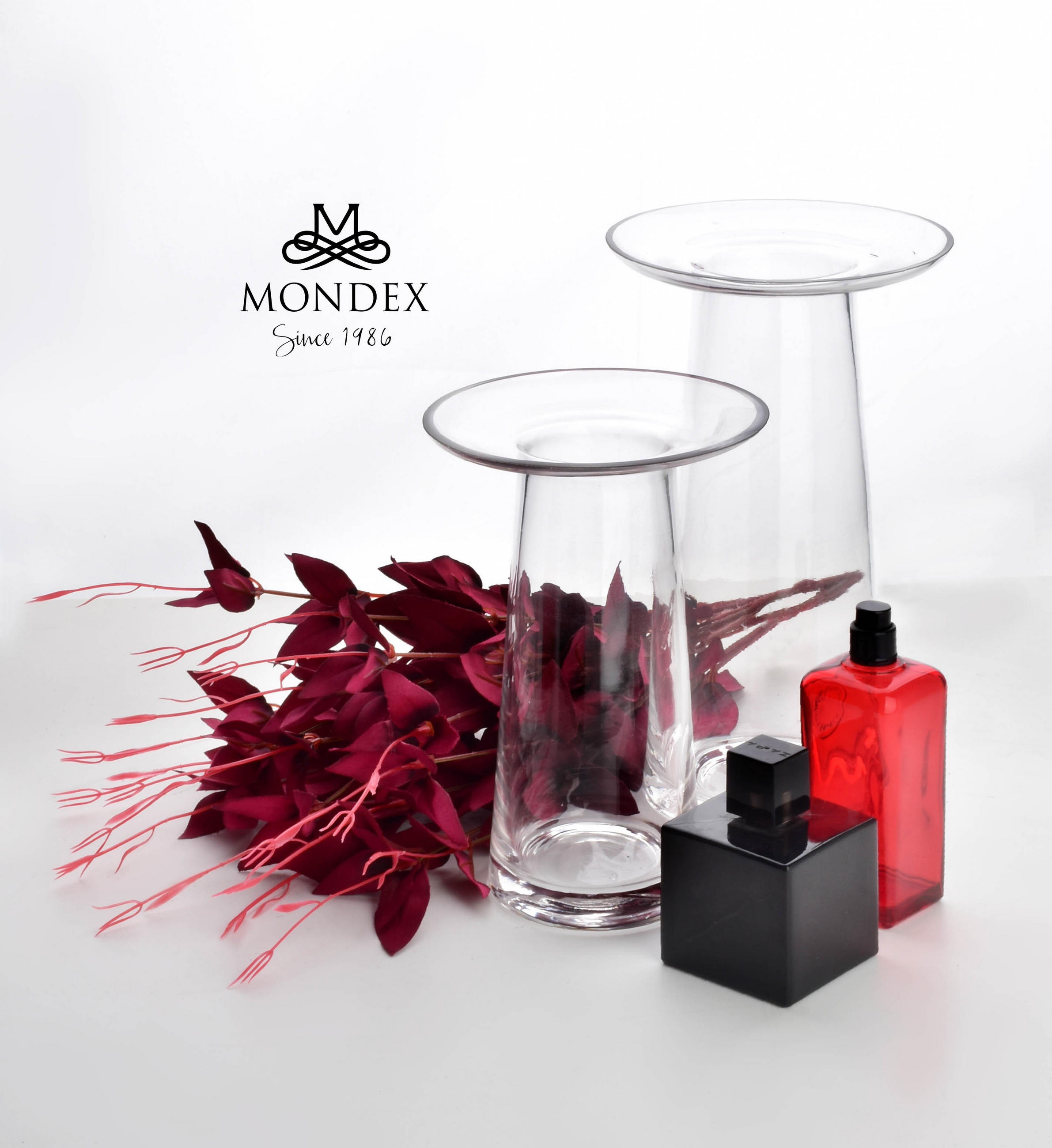 VASE Serenite Transparent 14.5/14.5/25 cm Glas - Transparent, Glas (25cm) - Mondex