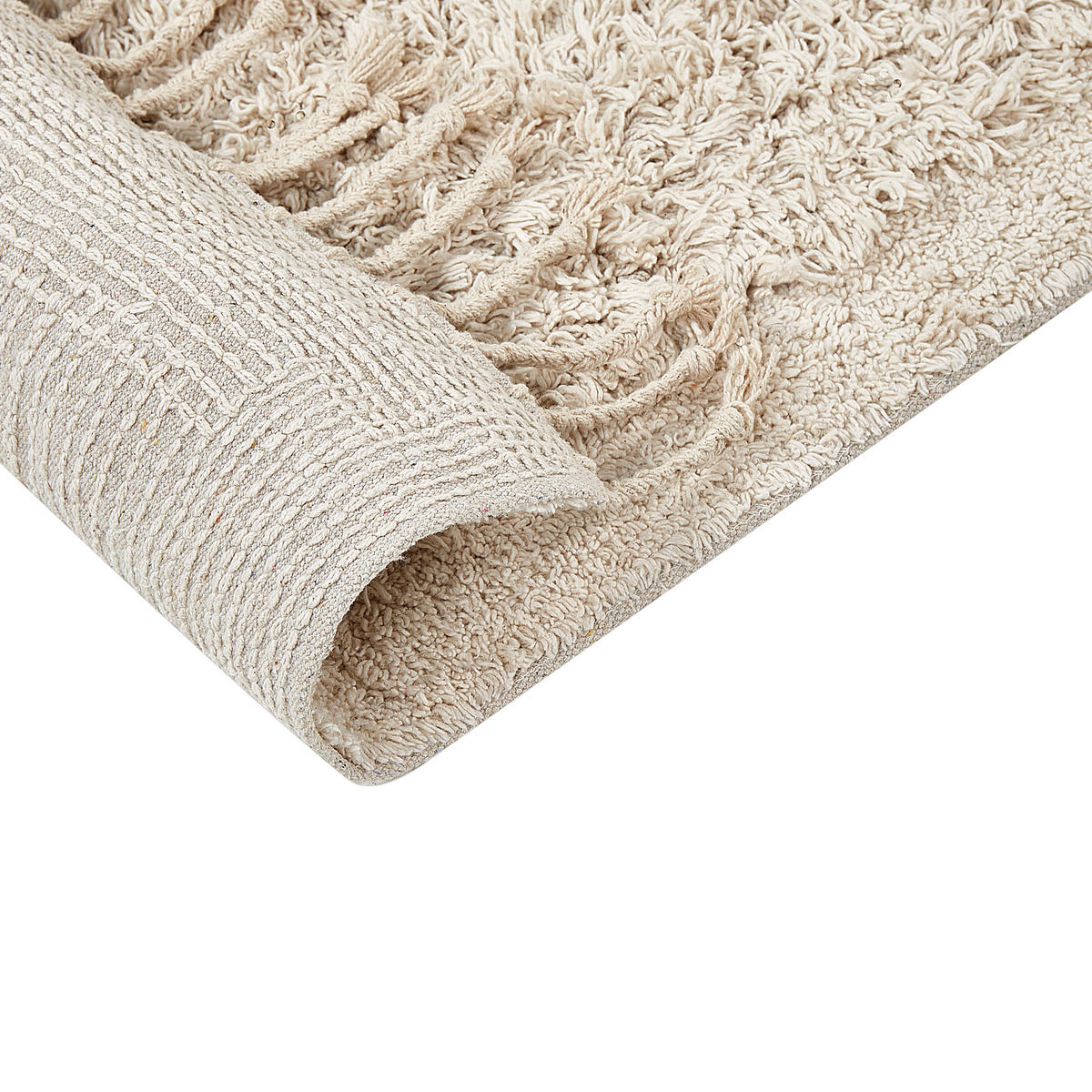 KOUPELNOVÁ PŘEDLOŽKA Béžová 50/80 cm Bavlna Oltan - béžová, textil (50/80cm) - Beliani