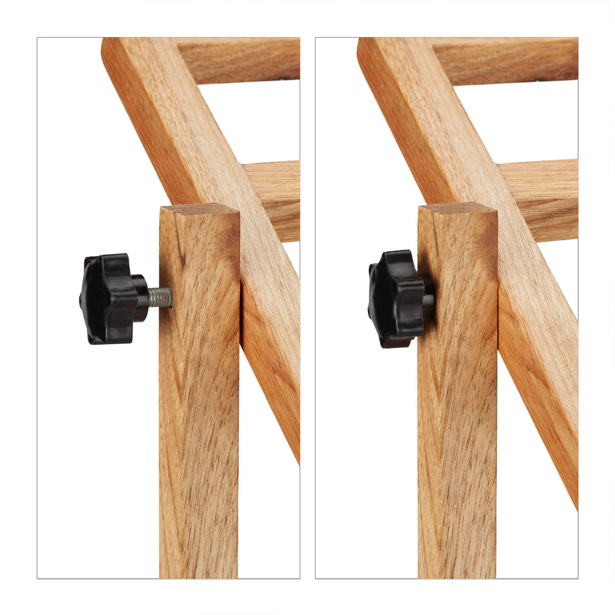 HANDTUCHHALTER - Hellbraun, Holz (66/98/31cm) - Relaxdays