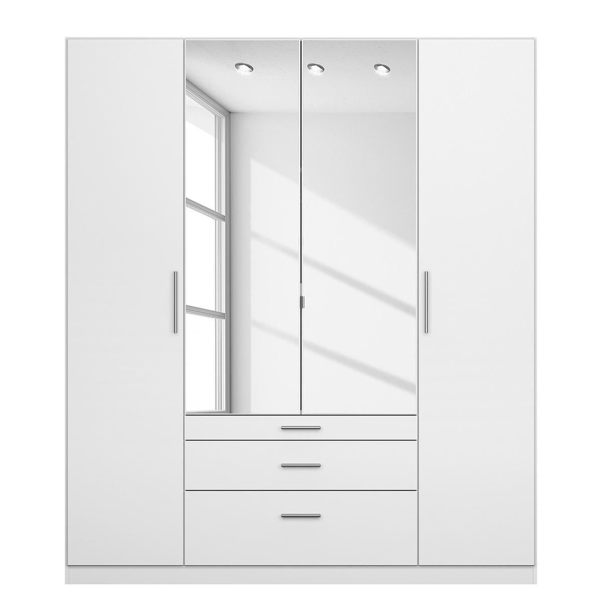 DREHTÜRENSCHRANK - Weiß, Holzwerkstoff (181/197/54cm) - home24