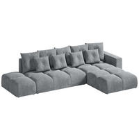 ECKSOFA mit Schlaffunktion RAMIRO Hellgrau - Grau, Textil (325/185cm)