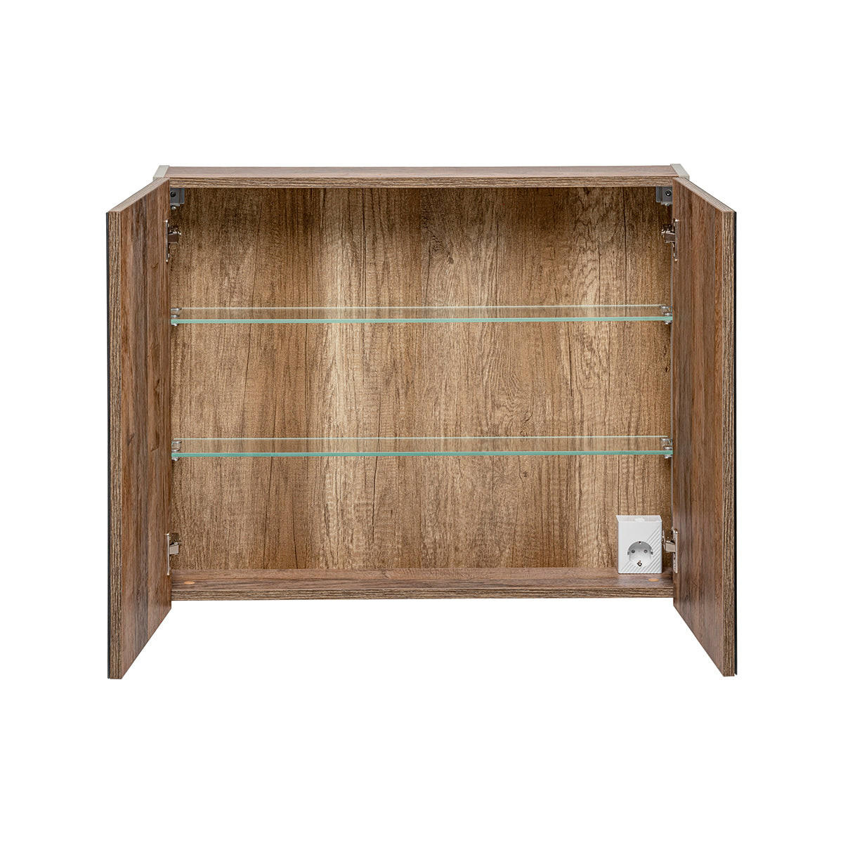 ELEMENT S OGLEDALOM Éros Mol - taupe, drvni materijal (80/65/17cm) - Petits-meubles