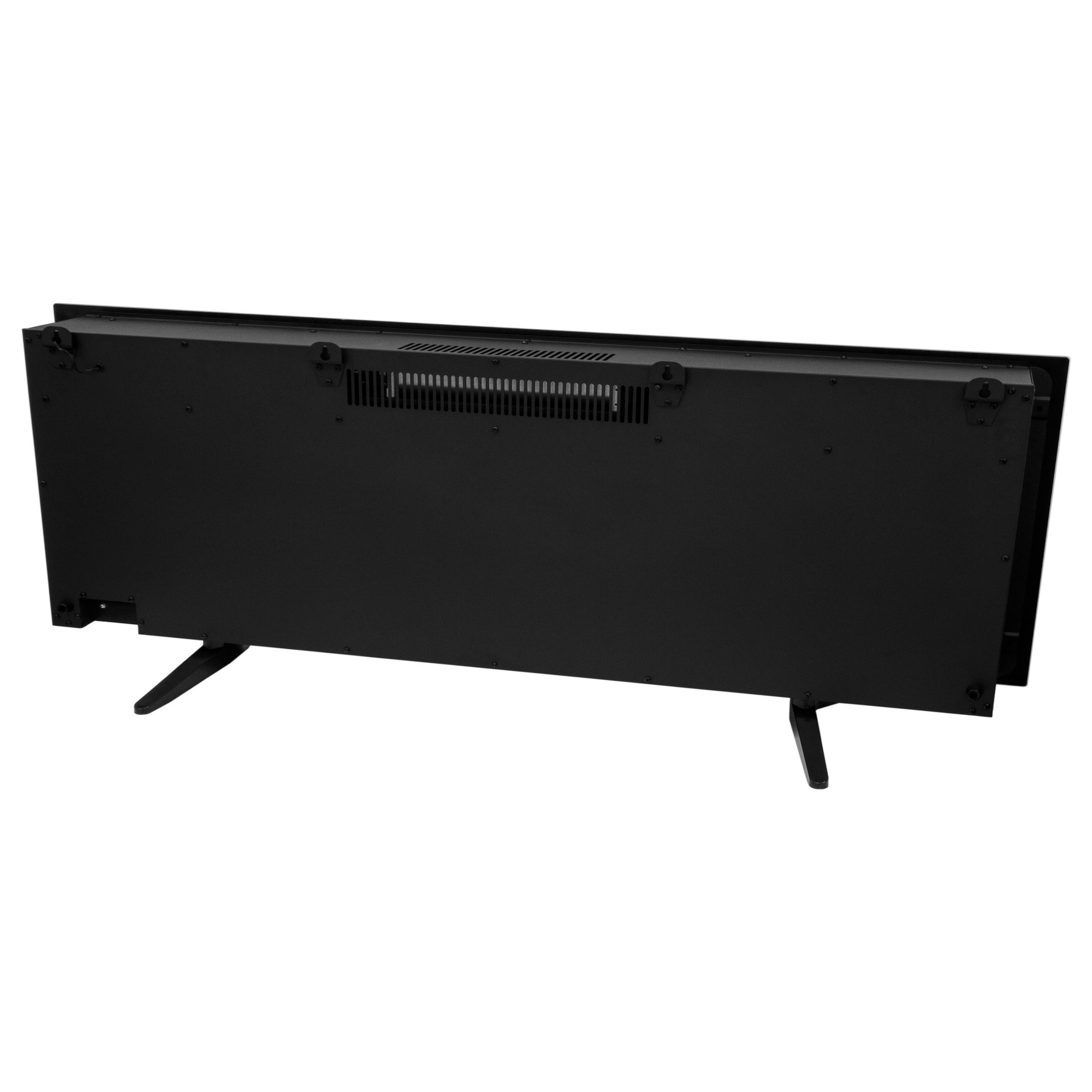WANDKAMIN Einbau Elektrokamin 152cm - Schwarz, Metall (152/1/15cm) - Monstershop