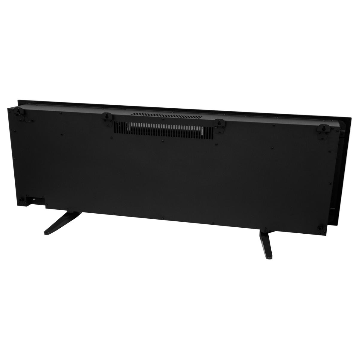 WANDKAMIN Einbau Elektrokamin 152cm - Schwarz, Metall (152/1/15cm) - Monstershop