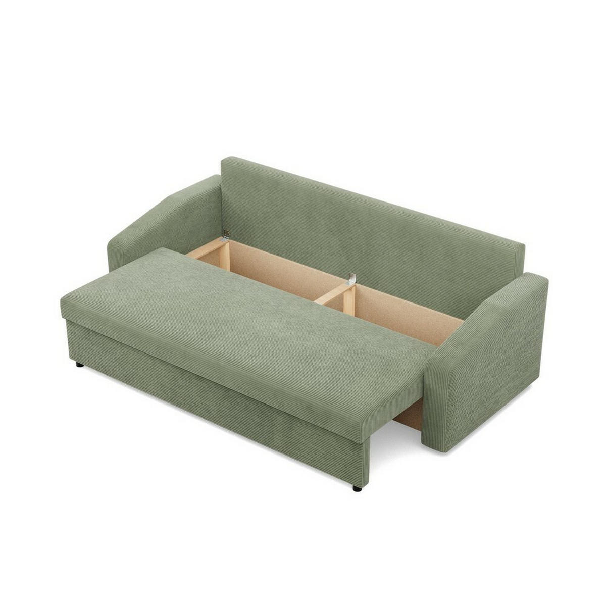 SOFA Neo mit abgeschrägter Armlehnen olivgrün - Olivgrün, Textil (220/92/92cm) - SIMKAM Furniture