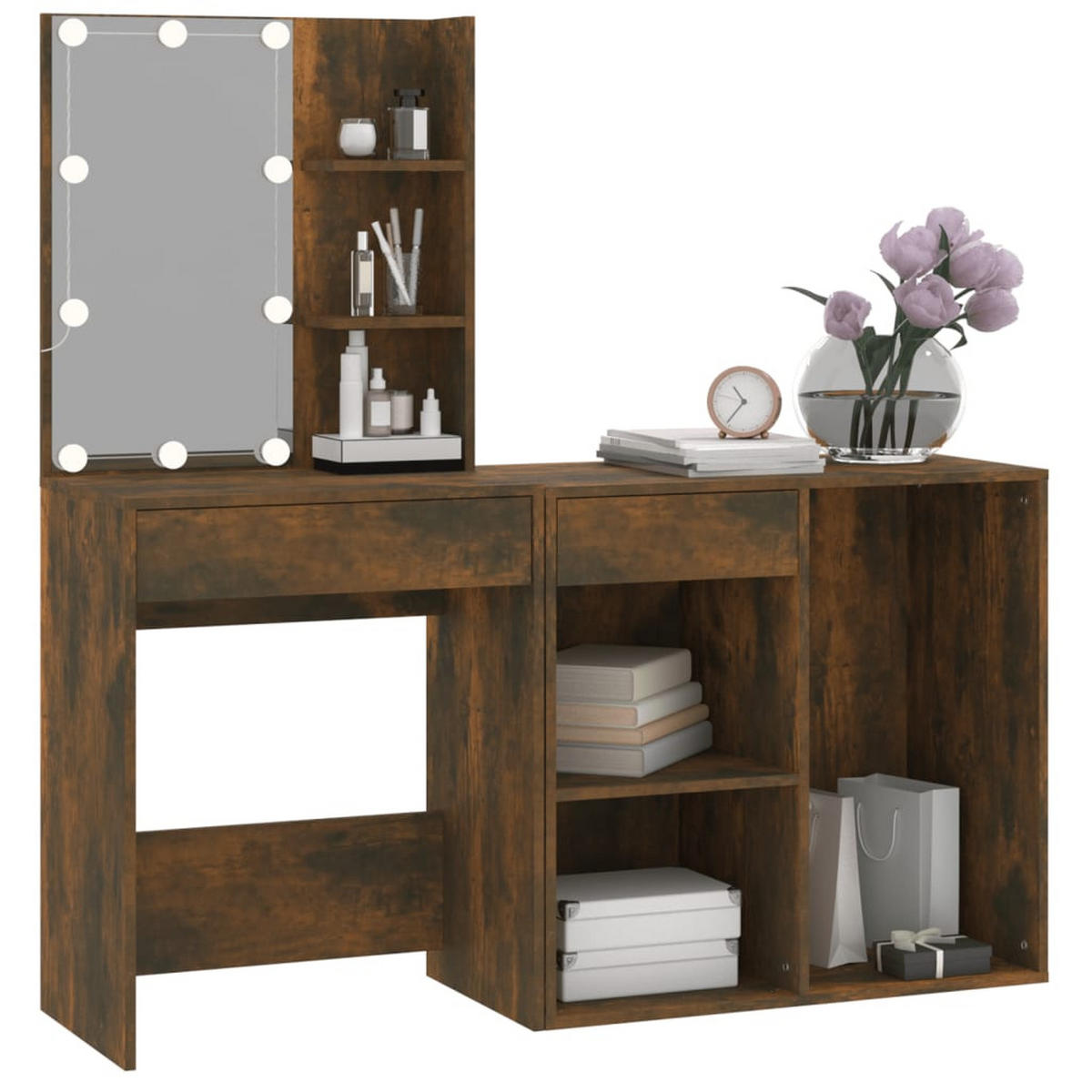 SCHMINKTISCH Cole 75/40/80 cm - Taupe, Holzwerkstoff (75/80/40cm) - Nettlife