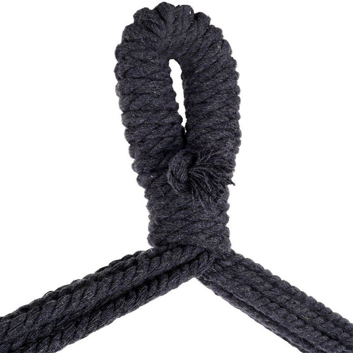 HÄNGESESSEL inkl. Kissen 90 cm Holzstab Dunkelgrau - Dunkelgrau, Textil (90/130/100cm) - ProGarden