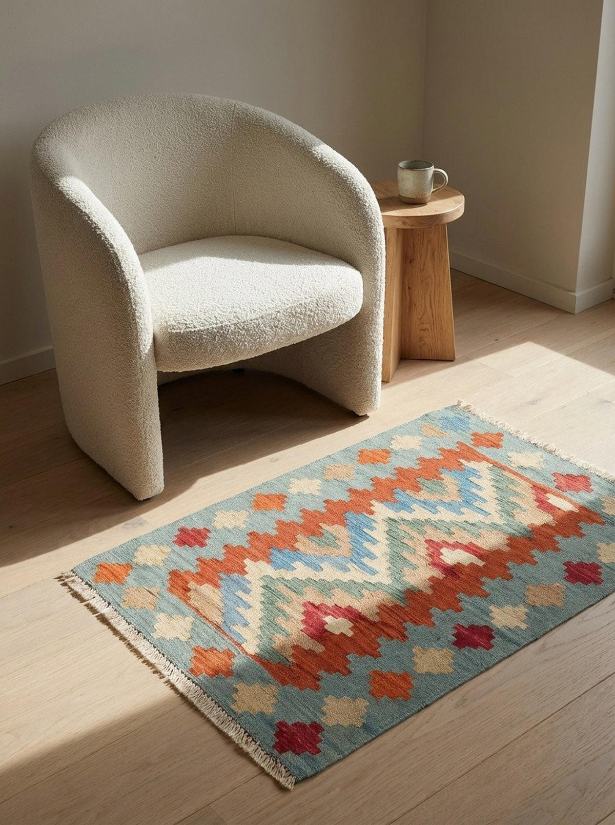 HANDWEBTEPPICH Kelim Gashgai Mehrfarbig 87/60 cm Schurwolle - Multicolor, Textil (60/87cm) - Looma
