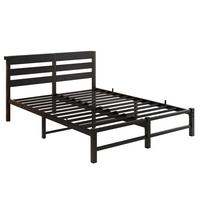METALLBETT 140/190 cm Schwarz mit LED-Beleuchtung, USB-Ladestation und Stauraum unter dem Bett - Schwarz, Metall (140/190cm) - Oxeza