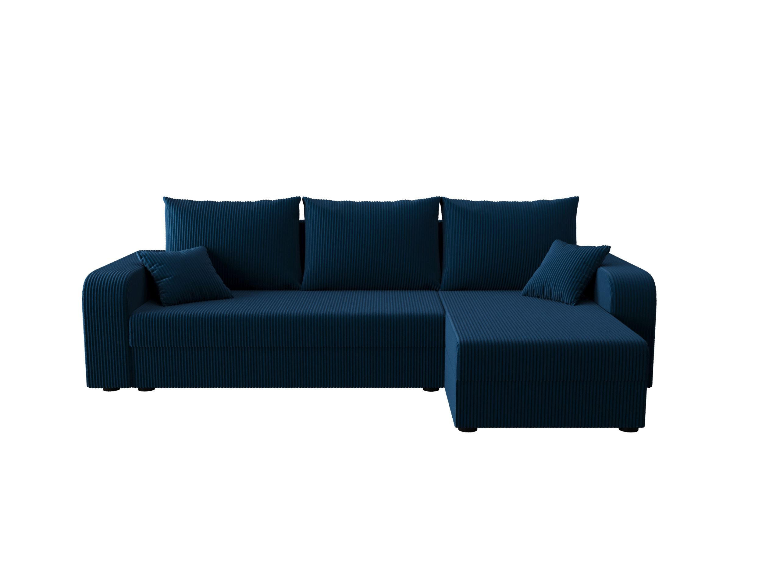 ECKSOFA HEWLET L BIS Zoom 13 Rechts mit Schlaffunktion - Dunkelblau, Textil (240/140cm) - Bedante