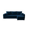 ECKSOFA HEWLET L BIS Zoom 13 Rechts mit Schlaffunktion - Dunkelblau, Textil (240/140cm) - Bedante