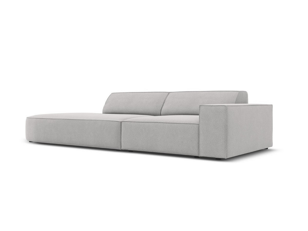 LINKES-SOFA Jodie aus strukturiertem Stoff hellgrau 3 Sitzplätze - Hellgrau, Textil (102/70/262cm) - Micadoni