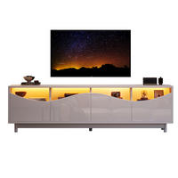 TV-ELEMENT mit LED 175 x 38 x 51 cm MDF Weiß - Weiß, Holzwerkstoff (38/51/175cm) - Beauniv