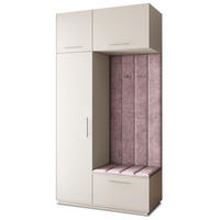GARDEROBENSCHRANK REMA 120/240/60 cm Modern Garderobe-Set Kaschmir - Kaschmir/Lila, Holzwerkstoff (120/240/60cm) - MASSENO