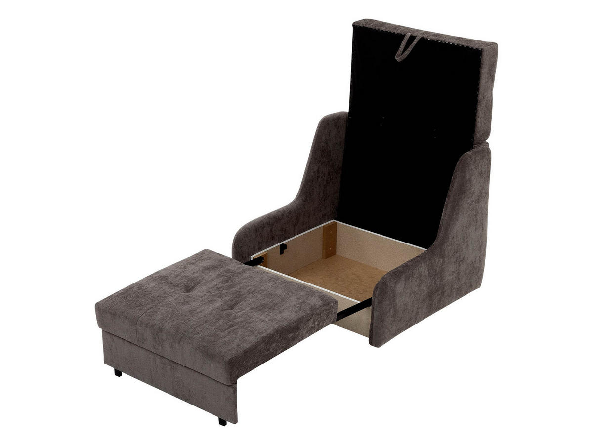 SCHLAFSESSEL Viva Elite I - Creme/Schwarz, Holz/Metall (96/85/98cm) - MIRJAN24
