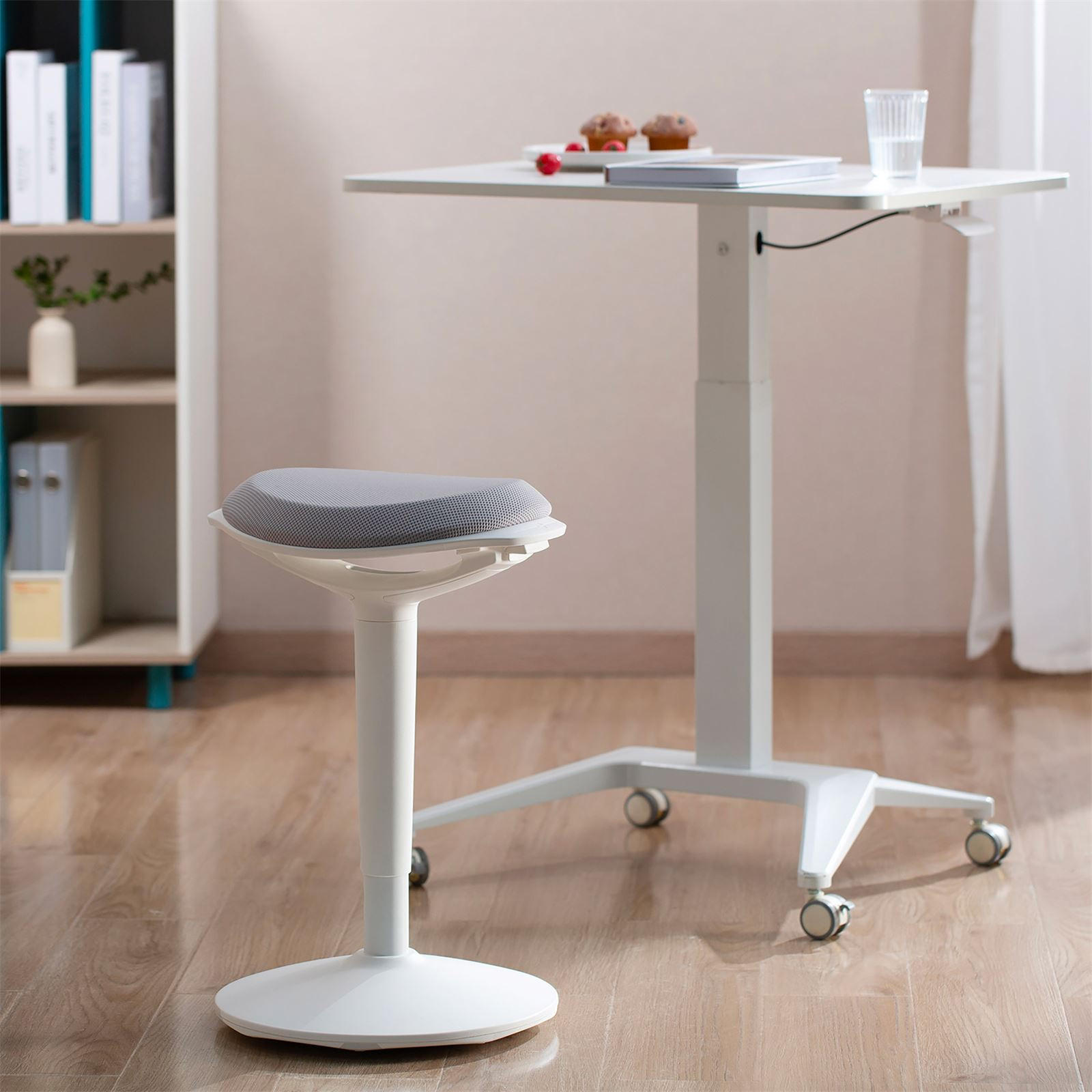 BÜROHOCKER ASTORIA - Grau, Textil (42/73/38cm) - CARO-Möbel