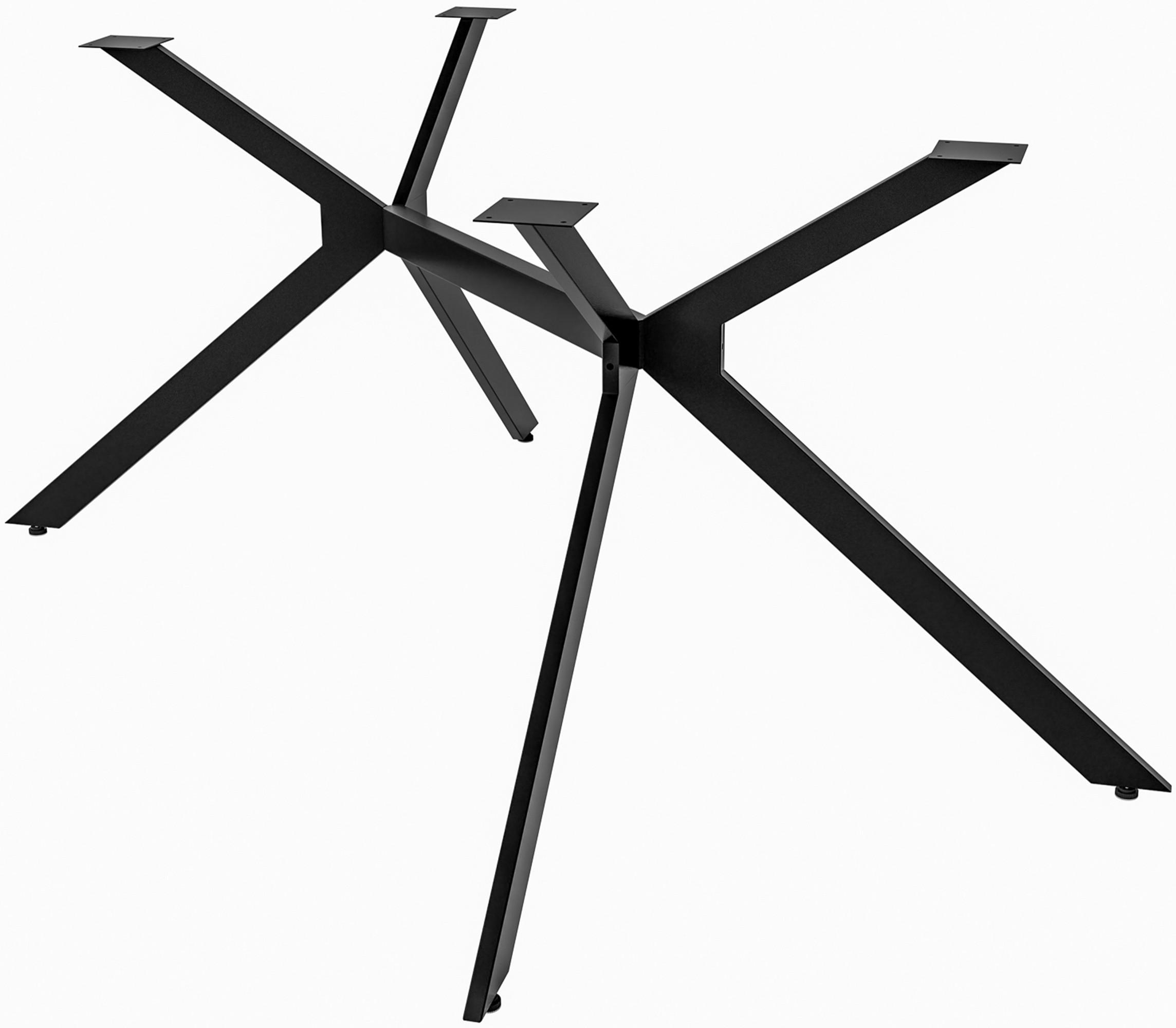 TISCHBEIN eckig 135/73/72 cm Metall schwarz - Schwarz, Metall (135/72/73cm) - CLP