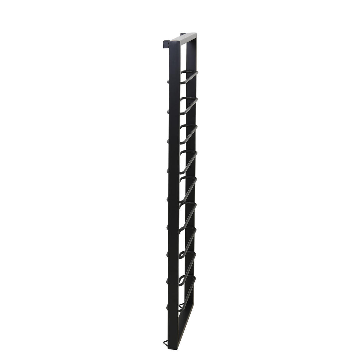 WEINREGAL Amore Schwarz 42/8/120 cm - Schwarz, Metall (8/120/42cm) - Light & Living