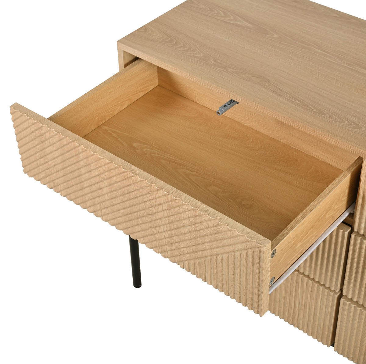 SIDEBOARD 115.5/38/75 cm Natur aus MDF mit 6 Schubladen - Naturfarben, Holzwerkstoff (38/75/115.5cm) - OKMYHOME