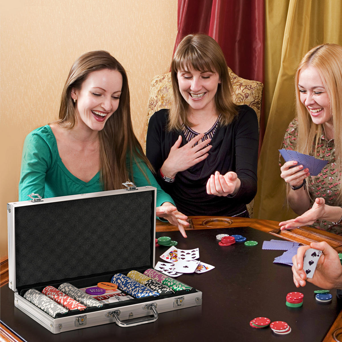 POKERSET DE-10945 Schwarz - Silberfarben, Metall (23/38.5cm) - ComfortXL