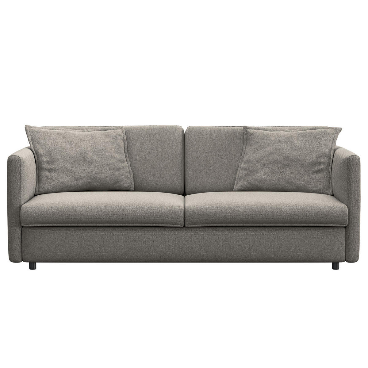 3-SITZER SOFA - Schwarz/Grau, Kunststoff/Textil (219/84/117cm) - home24