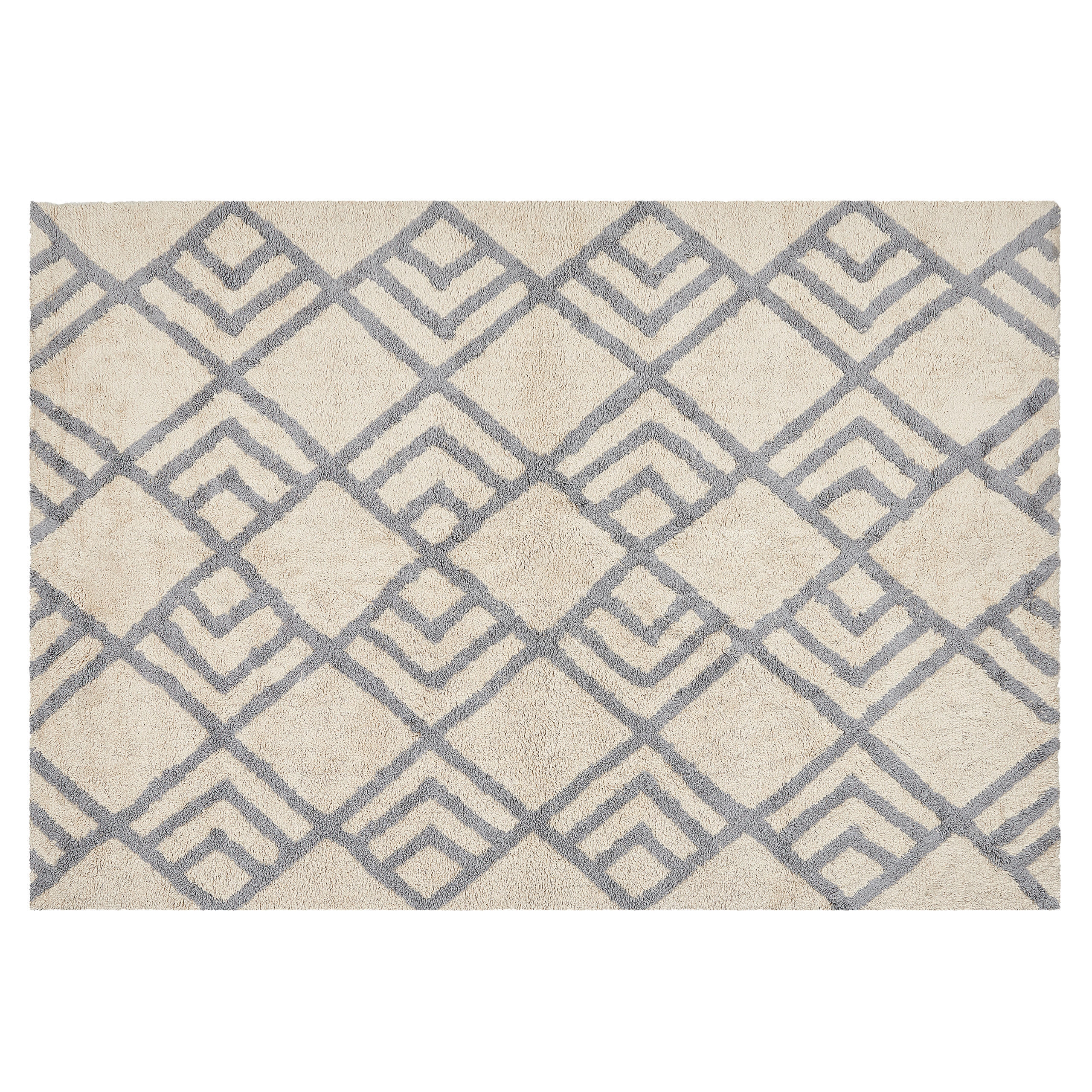 KURZFLOR-TEPPICH Nevsehir 200/140 cm - Beige, Textil (140/200cm) - Beliani
