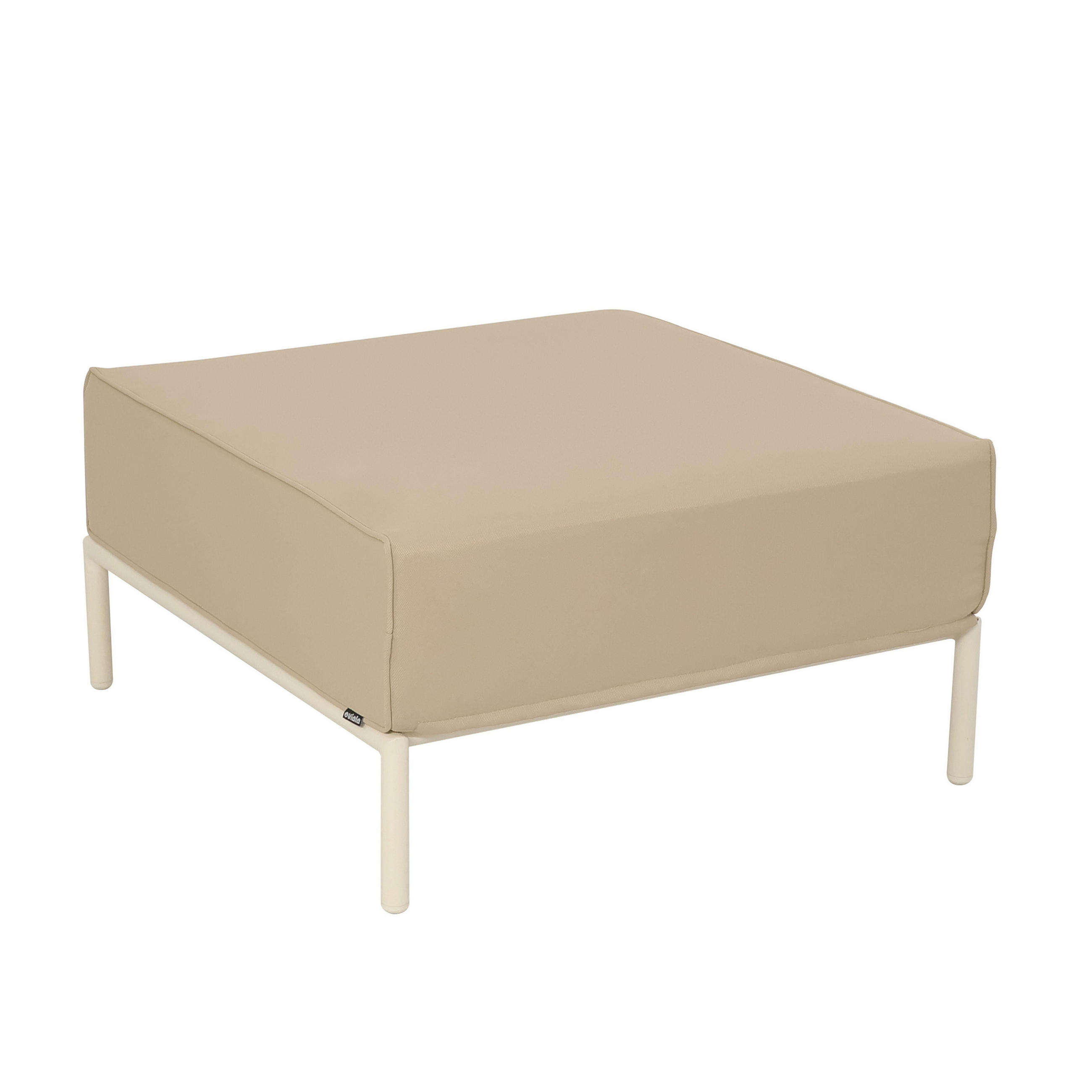 HOCKER, Beige - Beige, Textil (72/38/77cm) - Oviala
