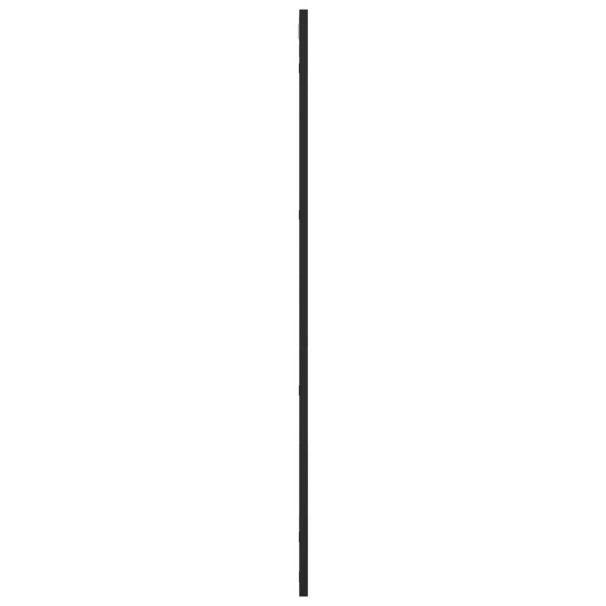 WANDSPIEGEL Schwarz 50/100 Cm Rechteckig Eisen - Schwarz, Metall (50/1.6/100cm) - vidaXL
