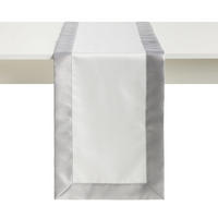 TISCHLÄUFER Kholio - Silberfarben, Textil (180/35/1cm) - home&you