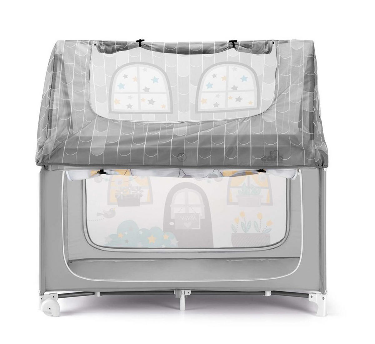 REISEBETT und Spielhaus Daily Dolci Sogni - Grau, Kunststoff/Textil (205/215cm) - Cam il Mondo del Bambino S.p.A.