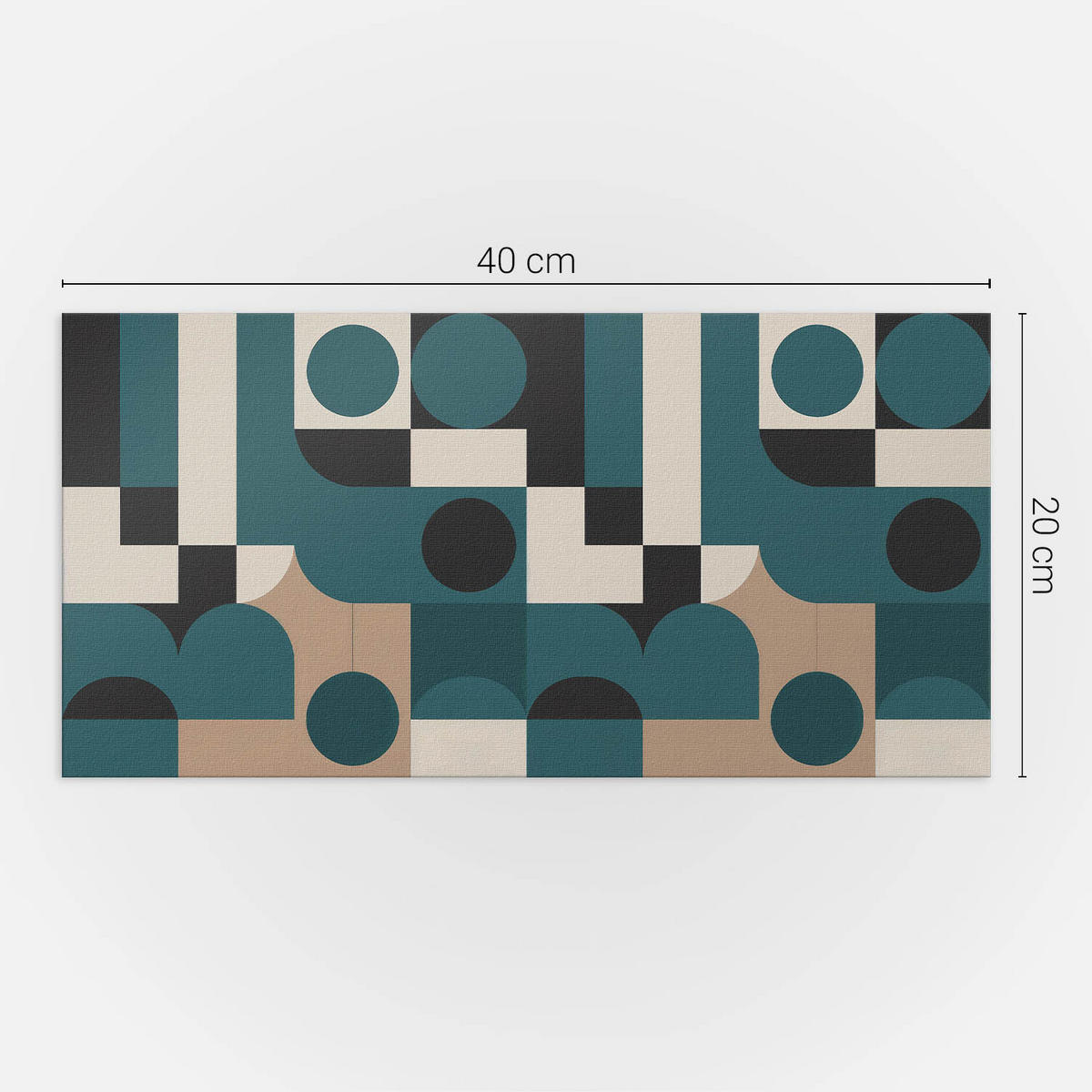 WANDPANEEL 10x 40x20 cm selbstklebend Modula - Türkis, Kunststoff (20/1.6/40cm) - Wallfluent